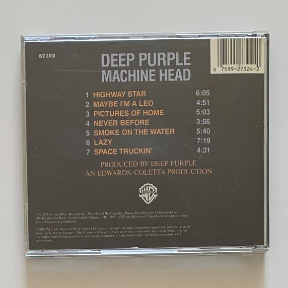 Deep Purple - Machine Head (CD, 1972, Warner Bros) - Picture 2 of 8